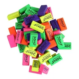 Doms Multi Color Non-Toxic Rubber Colored Eraser, 7533 (Pack of 100 Pcs) image 2