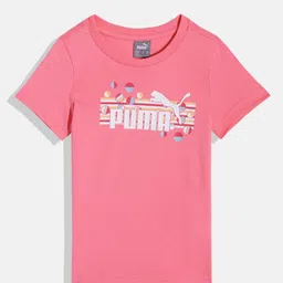 Puma Kids Brand Logo Printed Pure Cotton SUMMER CAMP T-shirt-picture-24
