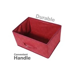 Kuber Industries Maroon & Gold Toned 6 Pieces Printed Non Woven Drawer Storage Organizer image 2