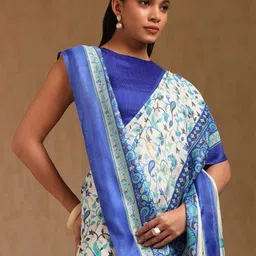 Soch Paisley Printed Pashmina Saree-image-0