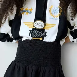 Marks & Spencer Girls Typography Printed Cotton Tops image 2