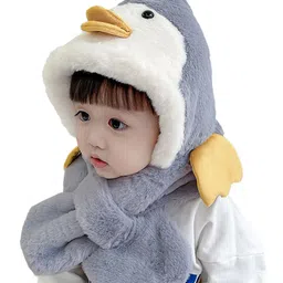 SYGA Baby Winter Warm Cap Ear Protection Beanie Hat Duck Design Blue - Diameter 12cm-image-90