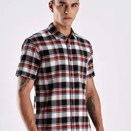 HERE&NOW Men Tartan Checks Checked Casual Shirt image 2