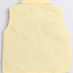 Aww Hunnie 100% Cotton Sleeveless Frill Detailed Top - Yellow image 3