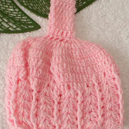 Woonie Knit Self Designed Hand Knitted Cap - Pink - Circumference 37.5 Cm image 2