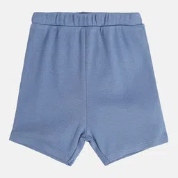 MINI KLUB Cotton Pack Of 2 Solid & Animal Printed Shorts - Blue & White image 4