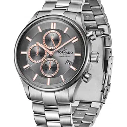 TORNADO Men Dial & Stainless Steel Bracelet Style Straps Analogue Chronograph Watch T6106B-SBSX image 2
