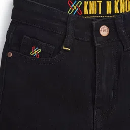 Knit N Knot Denim Solid Jeans - Black image 5