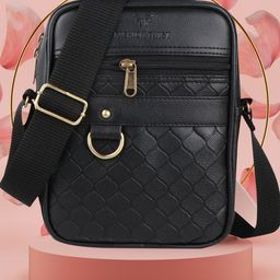 Fashion twist Unisex Textured Messenger Bag-picture-30