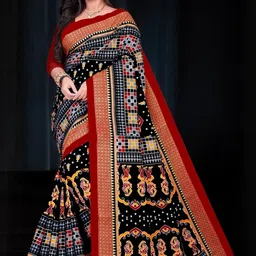 ETHNIC ODISHA HANDLOOM Graphic Printed Pure Cotton Sambalpuri Saree image 3