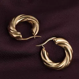 PALMONAS Gold-Toned Circular Drop Earrings image 3