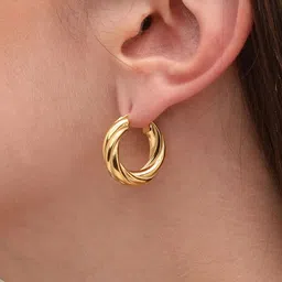 PALMONAS Gold-Toned Circular Drop Earrings image 4