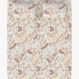 STELLAR HOME Lilly Plus Rust Printed Cotton 104 TC Super King Bedsheet Set 2.74 m x 2.74 m image 3