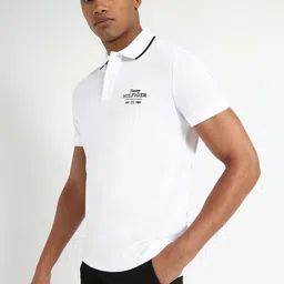 Tommy Hilfiger Men Solid Polo Collar Cotton T-shirt image 3