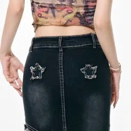 LULU & SKY Women High-Rise Midi A-Line Skirt image 2