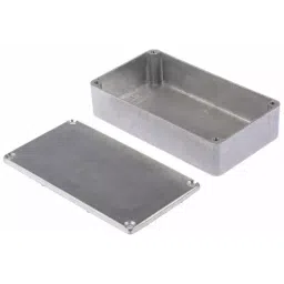 RS PRO Silver Die Cast Aluminium Enclosure Silver Lid 114.5 x 63.6 x 30.3 mm image 3