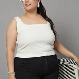 CURVE BY KASSUALLY Women Cotton Tank Top-image-70