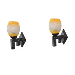 SOMIL Yellow Glass Cylinder Printed Wall Lamps-picture-21
