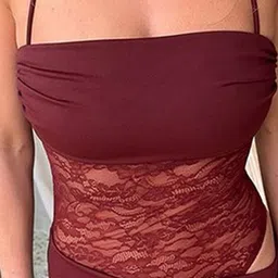 LULU & SKY Lace Halter Neck Maxi Dress image 4