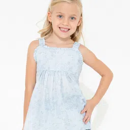 Cherry Crumble By Nitt Hyman Sleeveless All Over Stars Printed Top - Sky Blue-picture-28