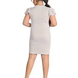 BAESD Girls Pack Of 2 Flutter Sleeves A-Line Dress image 2