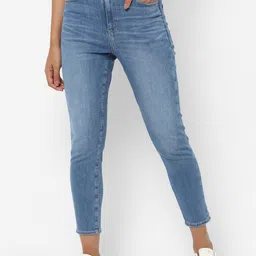 AMERICAN EAGLE OUTFITTERS Women Blue Super Skinny Fit High-Rise Clean Look Stretchable Jeans-picture-7