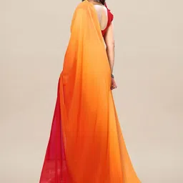 STYLETONE Ombre Poly Georgette Saree image 3