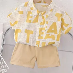DANGAR Unisex Kids Printed Shirt with Shorts-image-43