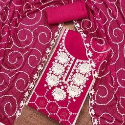 Blissta Floral Embroidered Unstitched Dress Material-picture-29