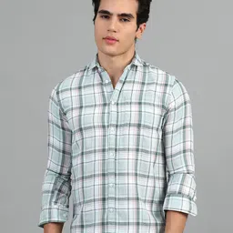 HOUSE OF MAHNOTS Men Classic Opaque Checked Casual Shirt-picture-31