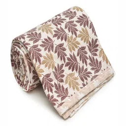 RRC Brown & Cream-Coloured Floral Printed Microfiber AC Room Single Bed Dohar image 2