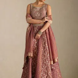 Soch Floral Embroidered Sequinned Ready to Wear Lehenga & Blouse With Dupatta-picture-37