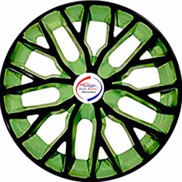 Auto Pearl BlkGn40 R14 35.56 cm (14 Inch) PPress Type Wheel Hubcap with Retention Ring Glossy Black Green Wheel Cover for Maruti S-PPresso LXI Petrol (Set of 4)-picture-30