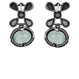 PUJVI Artificial Stone Studded Contemporary Studs image 2