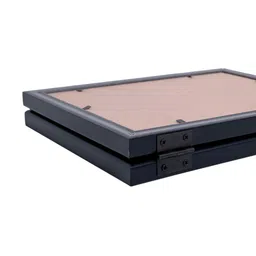 Golden Peacock Black Foldable Table Photo Frame image 4