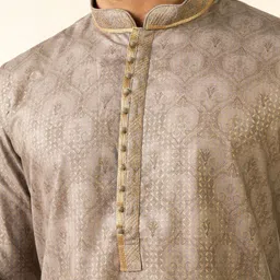 Diwas by Manyavar Men Woven Design Festive Cotton Straight Kurta image 2