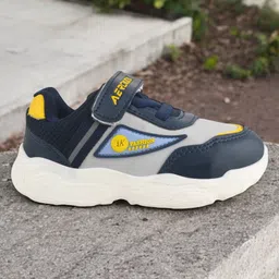 Lil Lollipop Fashion Text Patch Detailed Colour Blocked Velcro Closure Shoes - Navy Blue-picture-16