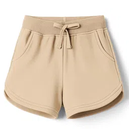 Kookie Kids India Cotton Looper Knit Above Knee Length Shorts - Beige-image-44