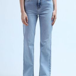 U.S. Polo Assn. Women Bootcut High-Rise Cotton Heavy Fade Stretchable Jeans-picture-2