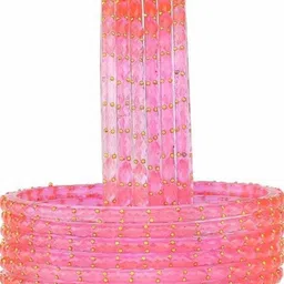 AMSHA Pink Glass Artificial Stones Bangle-picture-41