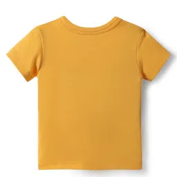 Babyhug 100% Interlock Knit Front Open Half Sleeves Antibacterial Vests With Stripes & Dino Print Pack Of 3 - Yellow Blue & Light Blue image 3