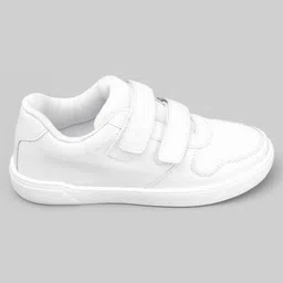 Pine Kids Velcro Closure School Shoes - White image 4