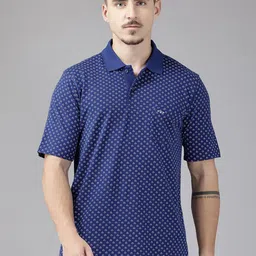 ColorPlus Comfort Fit Printed Polo Collar Pure Cotton T-shirt-picture-25