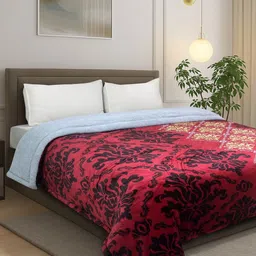 Signature Red & Red Ethnic Motifs Heavy Winter Blanket-picture-34