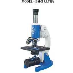COSMID Metal Blue & White Color BM-3 Ultra Compound Student Microscope, KSW-30 image 2