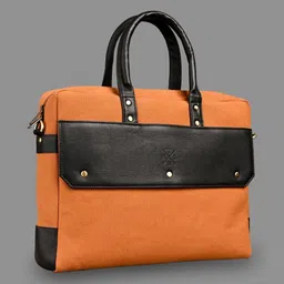 the leather warehouse Unisex Colourblocked Laptop Bag-picture-20
