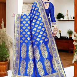 Parampara Ethnic Embroderid Saree With Beautiful Blouse image 4