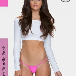 ZERJAMA Women White Briefs-image-87