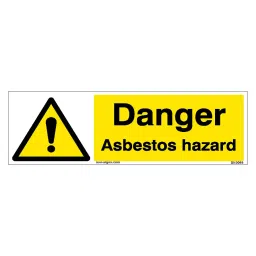 SUNSIGNS  Danger Asbestos Hazard Signages Size 600x200 mm HP Print + Vinyl, SN0099-picture-19