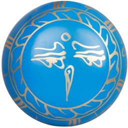 Exotic India Blue & Beige Printed Brass Curio Showpiece-picture-1
